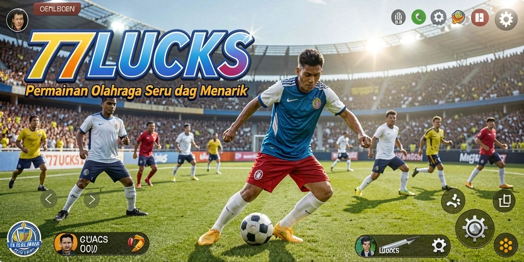 Tangkapan layar dari gameplay seru 77LUCKS yang menampilkan aksi olahraga.