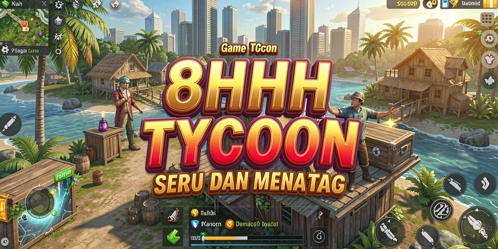 Tampilan gameplay seru dari 8HHH dengan elemen Tycoon.