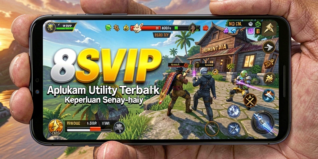 Tampilan antarmuka aplikasi Utility 8SVIP yang sederhana dan fungsional.