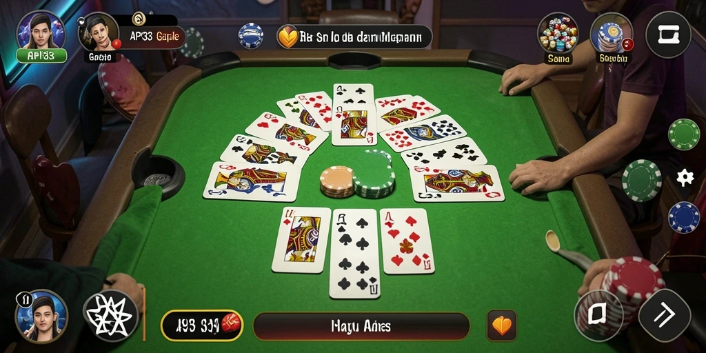 Screenshot utama gameplay Gaple API33 yang seru dan menarik.