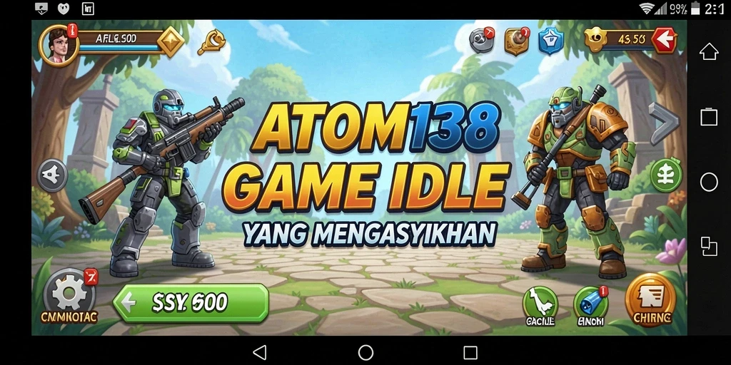 Screenshot menunjukkan gameplay Idle yang menarik dari ATOM138.