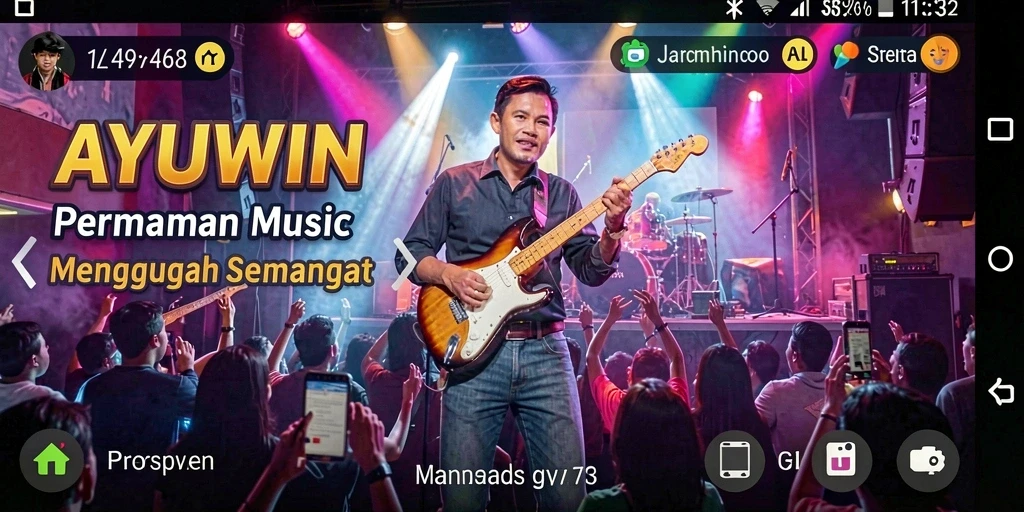 Tampilan gameplay AYUWIN yang menarik dan penuh warna.