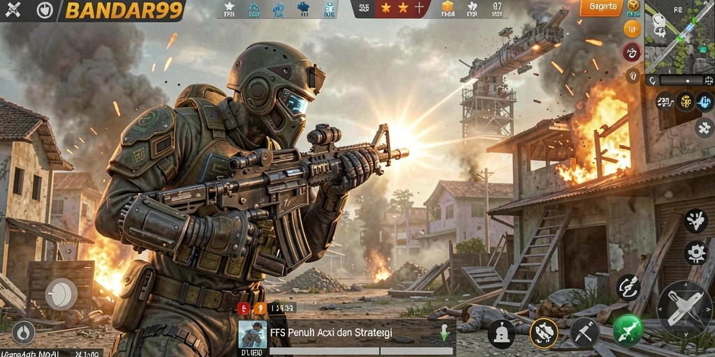 Gameplay intens BANDAR99 dengan aksi menembak yang seru.