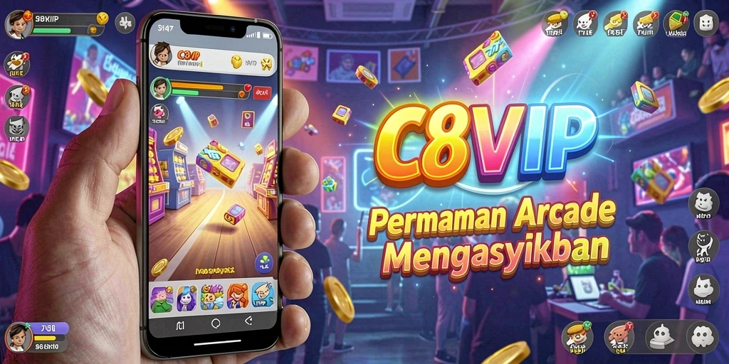 Tampilan gameplay seru C8VIP dengan aksi arcade yang menyenangkan.