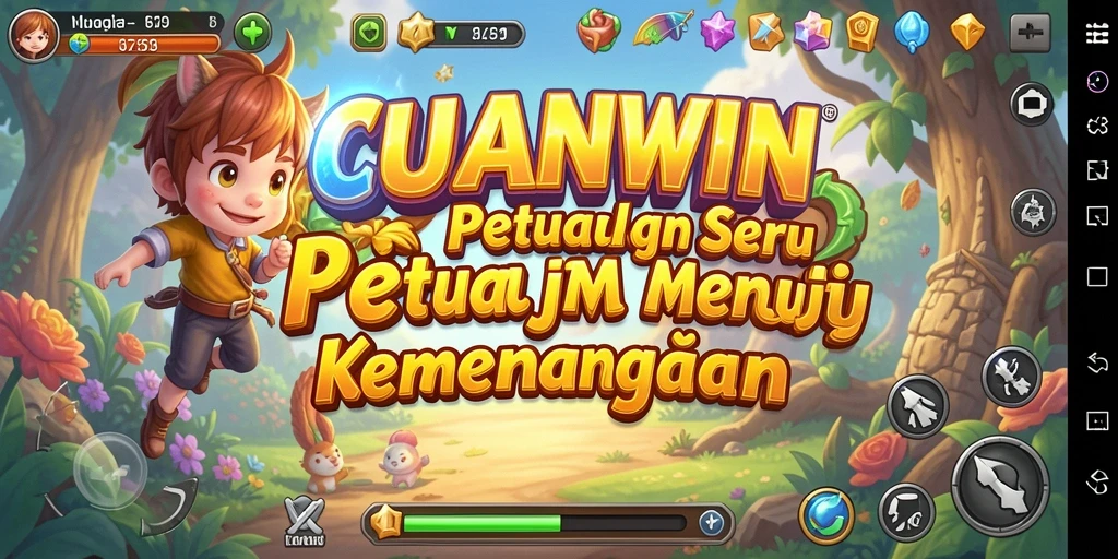 Tampilan gameplay CUANWIN dengan petualangan yang seru.