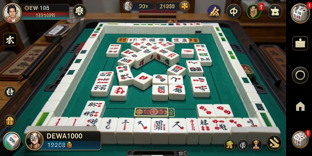 Tampilan gameplay menegangkan dalam DEWA1000, seru dan penuh strategi.