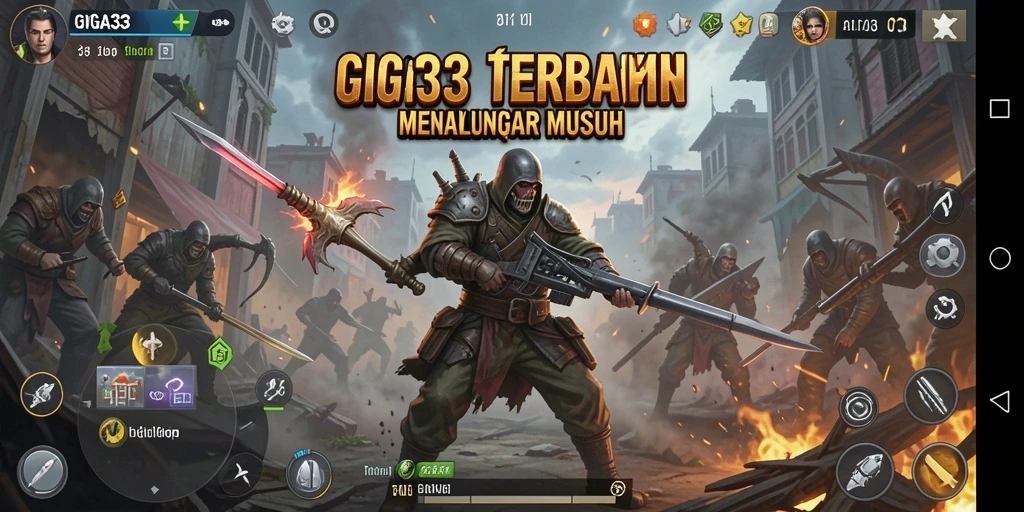 Tampilan gameplay GIGA33 yang penuh strategi dan menghadirkan tantangan seru.