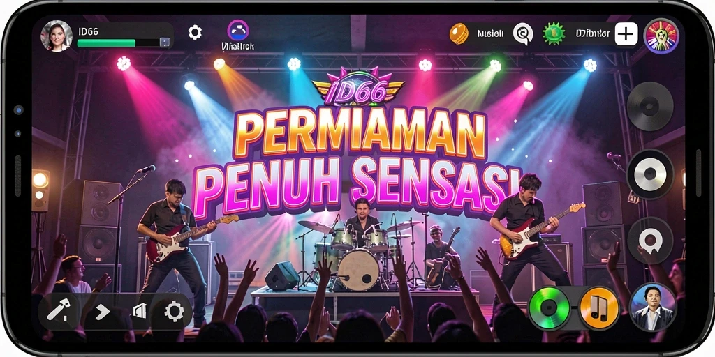 Tampilan screenshot game ID66 yang menampilkan interaksi musik yang menyenangkan.