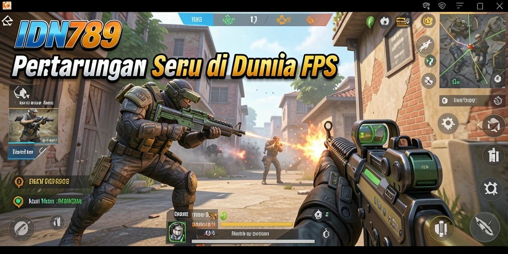 Screenshot gameplay IDN789 menampilkan aksi pertempuran mendebarkan di FPS.