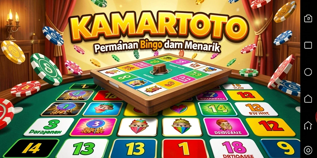 Tampilan gameplay KAMARTOTO yang menarik dengan elemen Bingo yang seru.