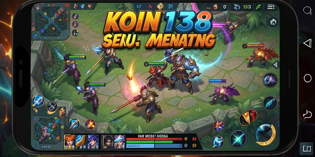 Gameplay KOIN138 yang seru dan menantang di arena MOBA.