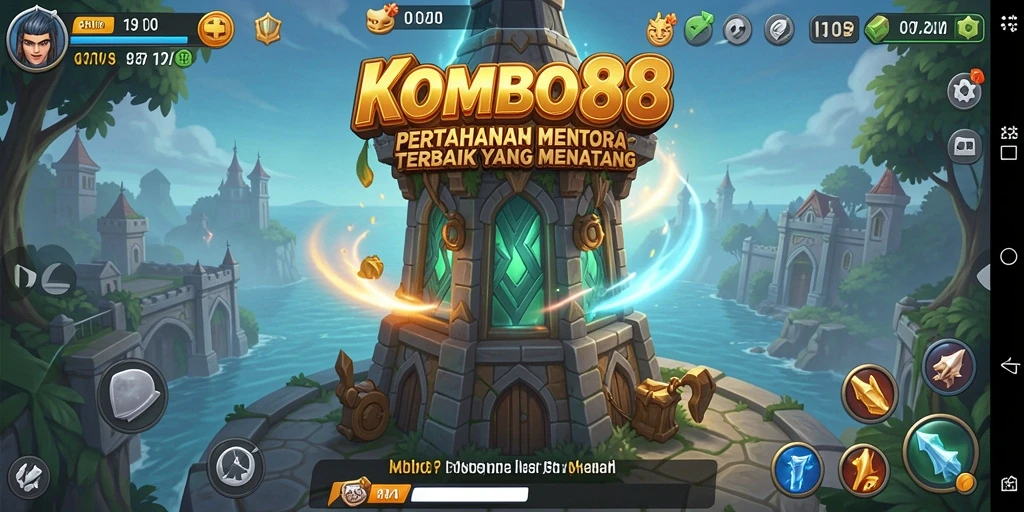 Tangkapan layar menunjukkan menara yang siap berperang dalam KOMBO88.