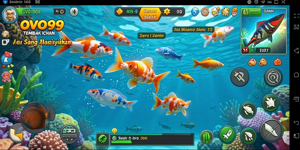 Tampilan gameplay OVO99 yang penuh warna dan menyenangkan.