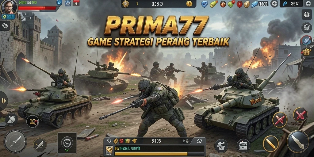 Tampilan gameplay intens dan strategis dalam PRIMA77.