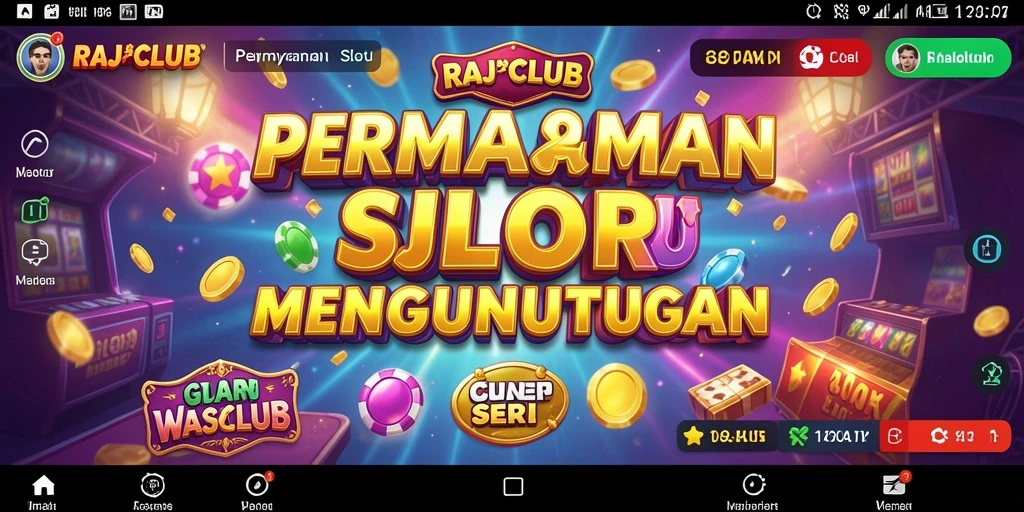 Tampilan screenshot utama RAJACLUB menunjukkan gameplay Slot yang seru.