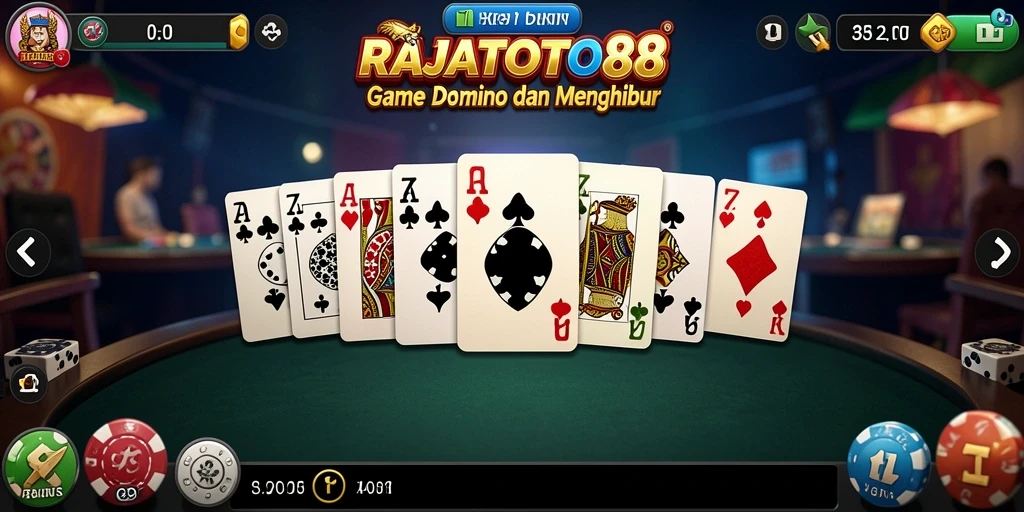 Gameplay menarik RAJATOTO88 yang penuh semangat saat bermain domino.