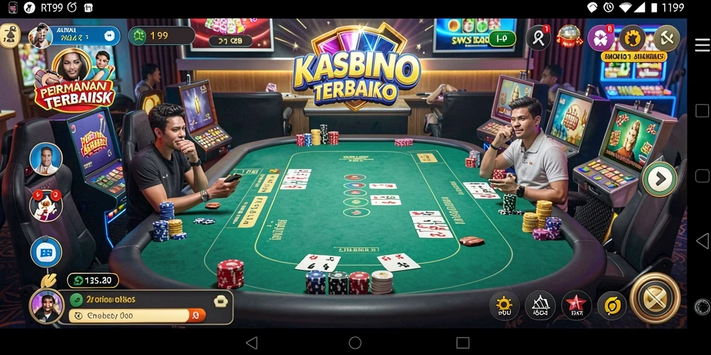 Screenshot RT99 menampilkan gameplay Kasino yang mendebarkan dan grafik yang menarik.