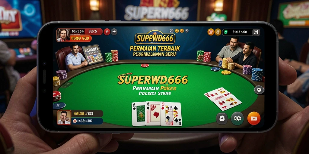 Tampilan menarik dari gameplay Poker di SUPERWD666 yang seru dan mendebarkan.