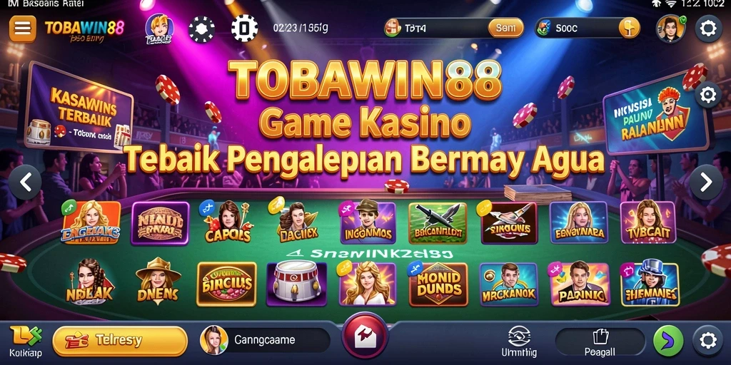 Tampilan gameplay Kasino TOBAWIN88 yang menarik dan interaktif.