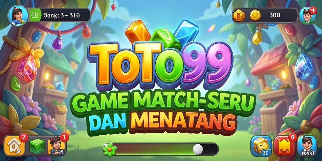 Tampilan seru gameplay TOTO99 dengan objek berwarna-warni yang menarik.