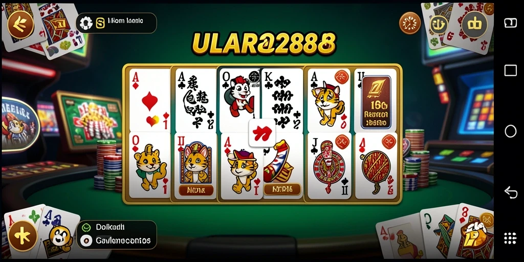 Screenshot gameplay ULAR288 menampilkan aksi seru permainan Domino.