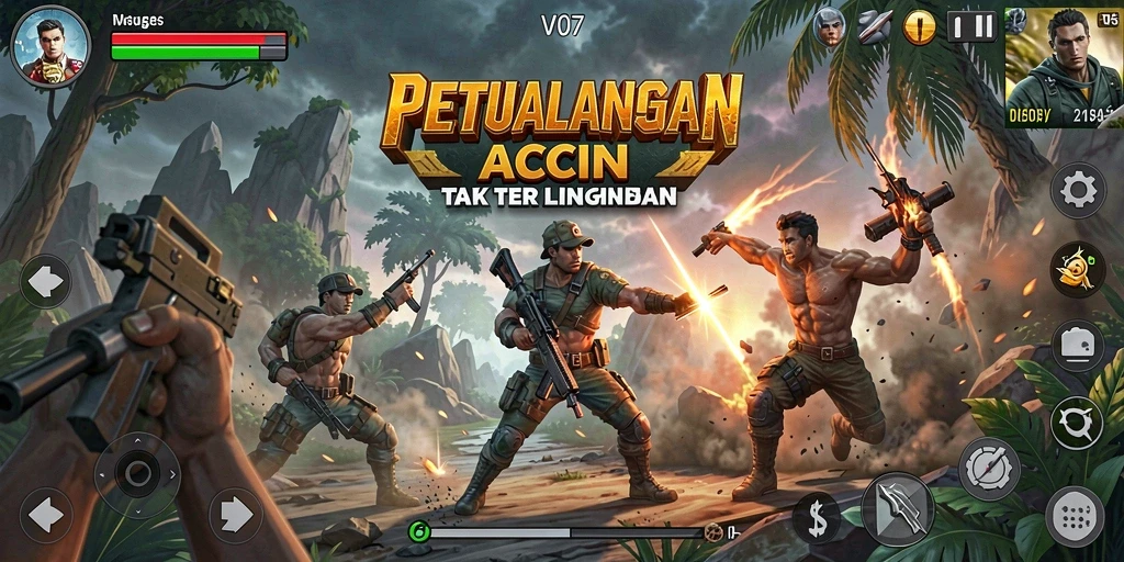 Tampilan utama gameplay V07 yang penuh aksi dan tantangan.