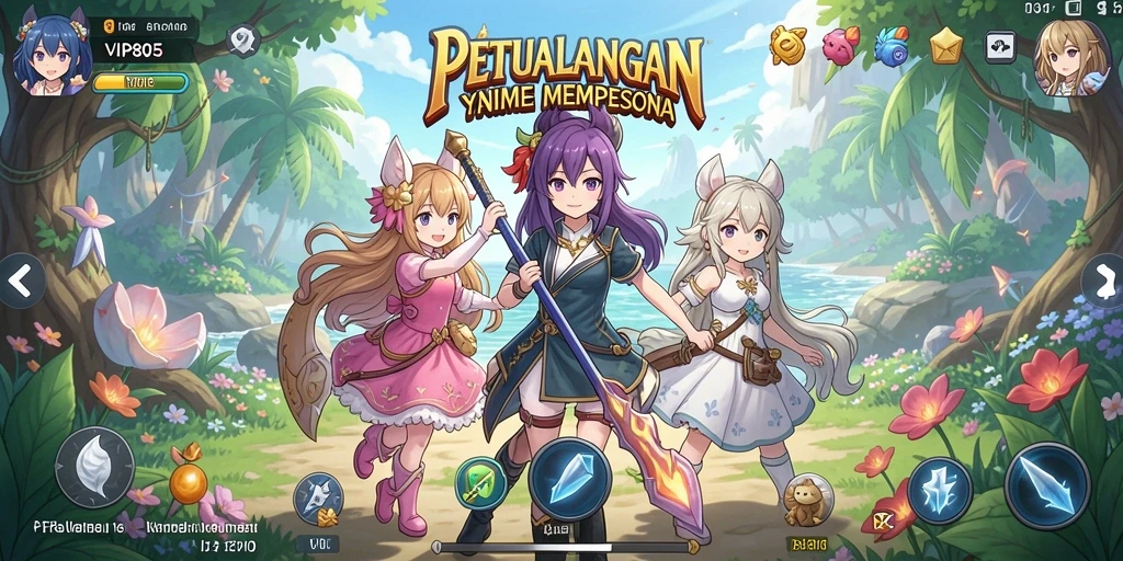 Gameplay menarik dan karakter anime penuh warna dalam VIP805.
