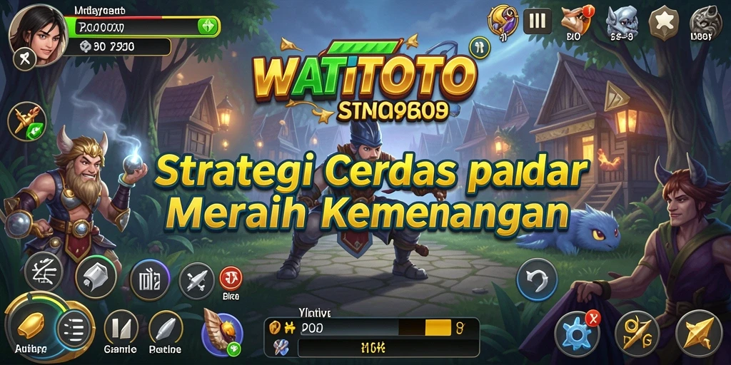 Tampilan gameplay WATITOTO menampilkan pertempuran strategis yang mendebarkan.